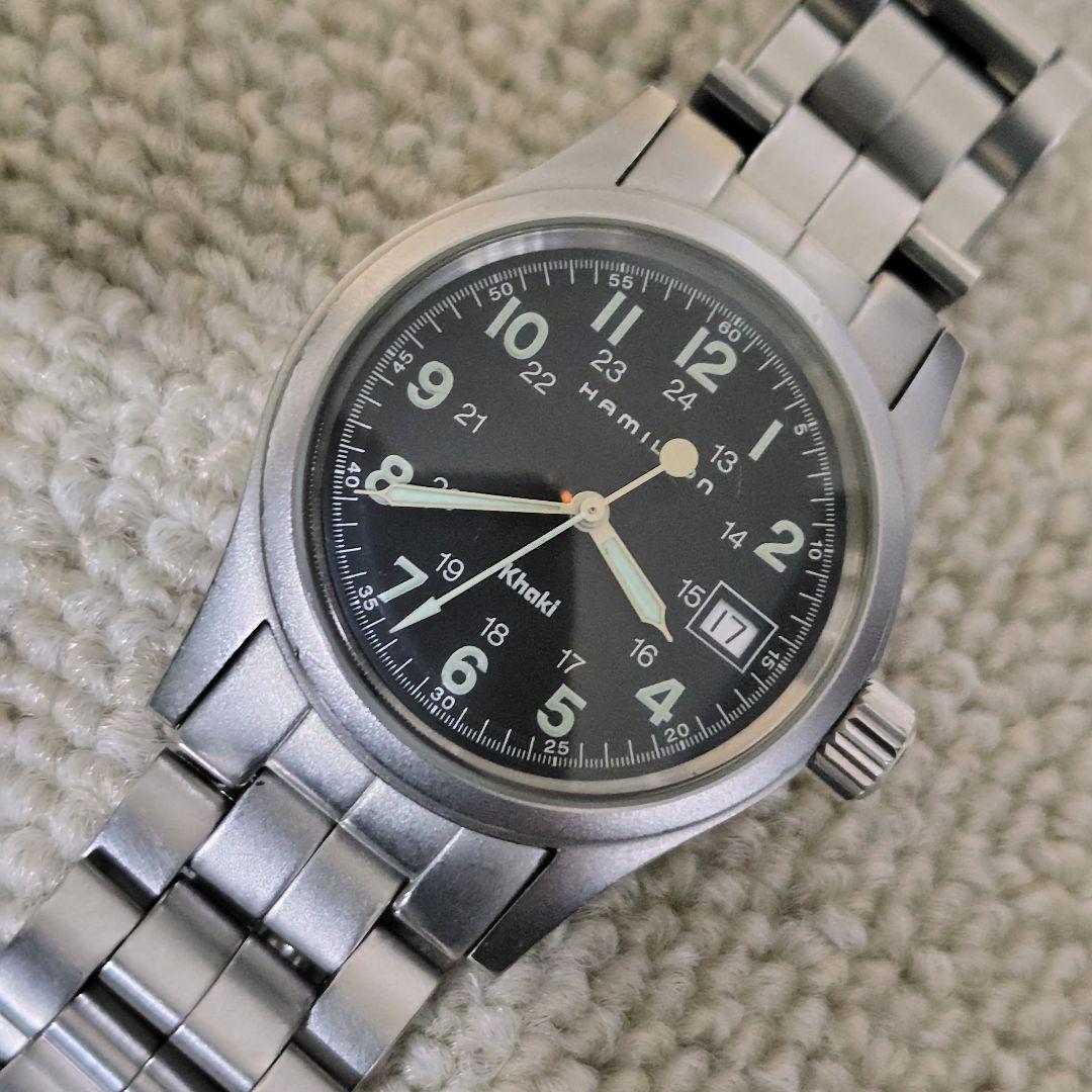 【美品】ハミルトン カ―キ　　 Ｈ683110 クォーツ 電池交換済おまけ付