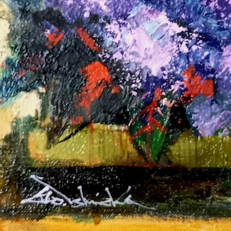 ☆石岡　剛☆「 窓辺の花　紫 」油絵　F３号