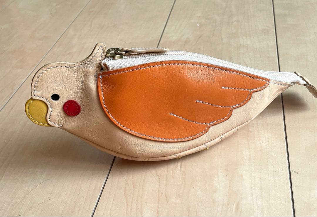 Kitamura キタムラ オカメインコ ポーチ オレンジ Kitamura