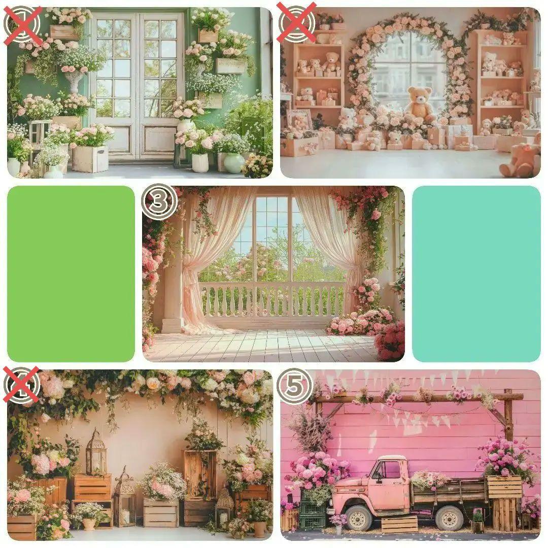 背景布【薔薇K】サンプル 縦長 ペット、トリミング撮影用ブース ローズ