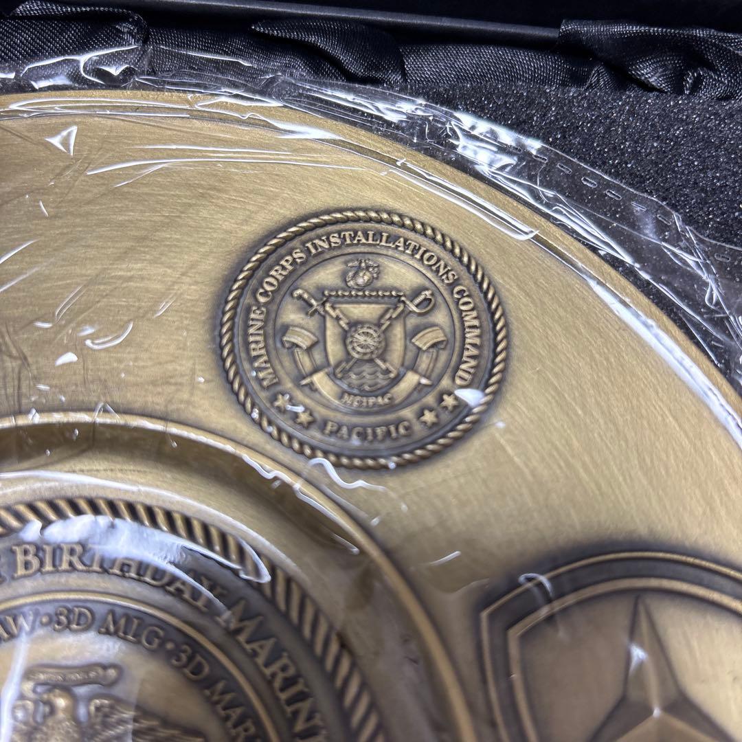 米海兵隊 生誕250周年記念プレート 沖縄製 マリンコボール