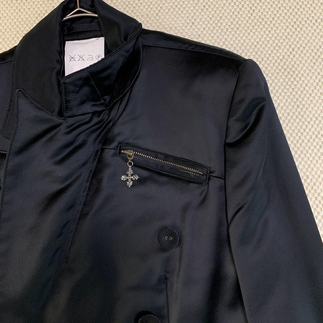 LUNA MATTINO ルナマティーノ ロングコート ベルト 黒 M 古着