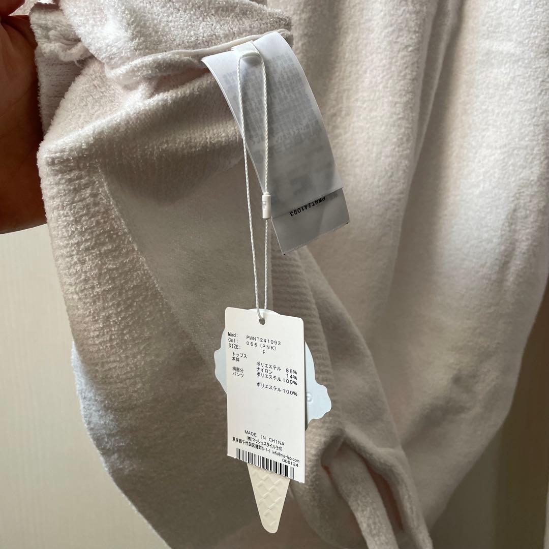 【ピンク】ジェラートピケ ロゴジャガードプルオーバー&ショートパンツセット