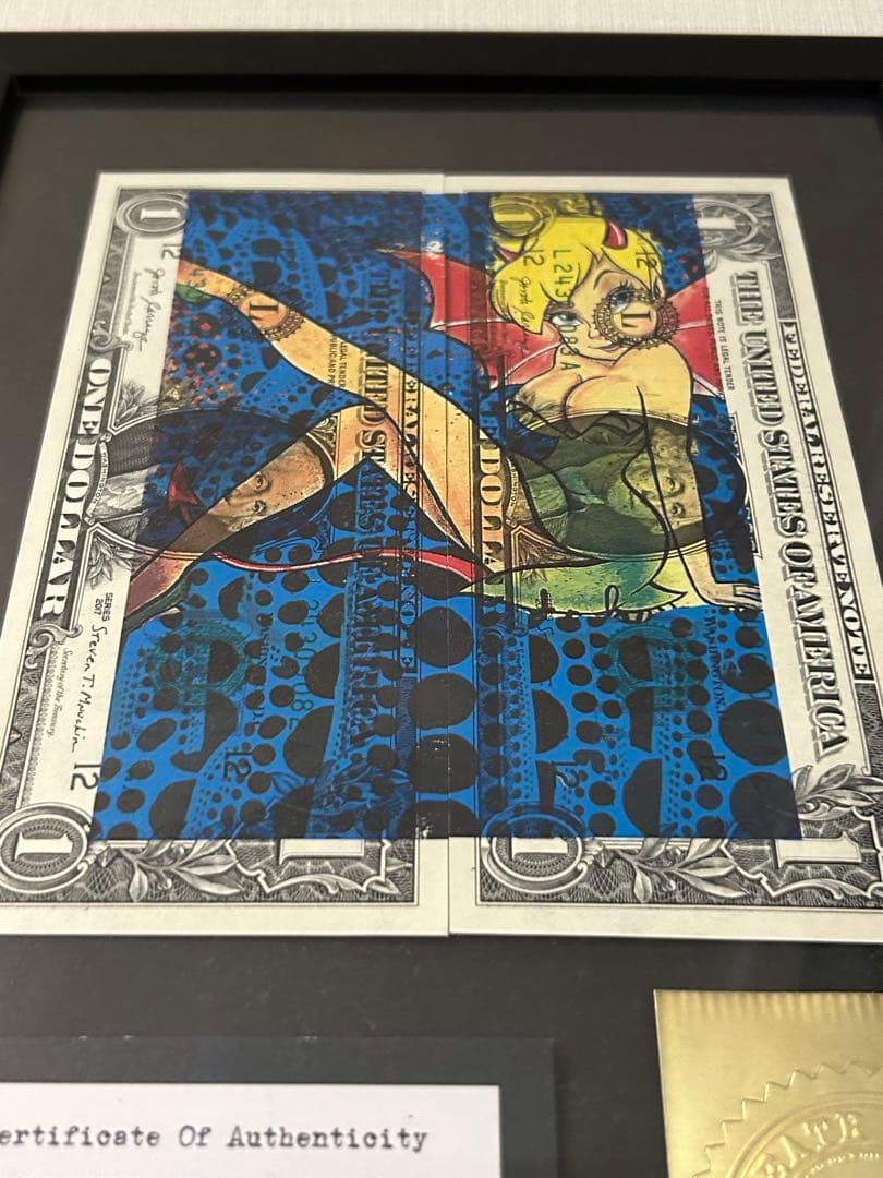 販売済み ドル紙幣アート DEATH NYC ティンカーベル