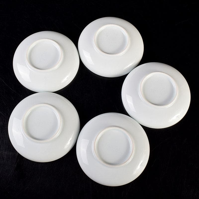 有田焼 二代 奥川忠右ェ衛門作 花文 白磁皿 5客 共箱 C 6927 - メルカリ