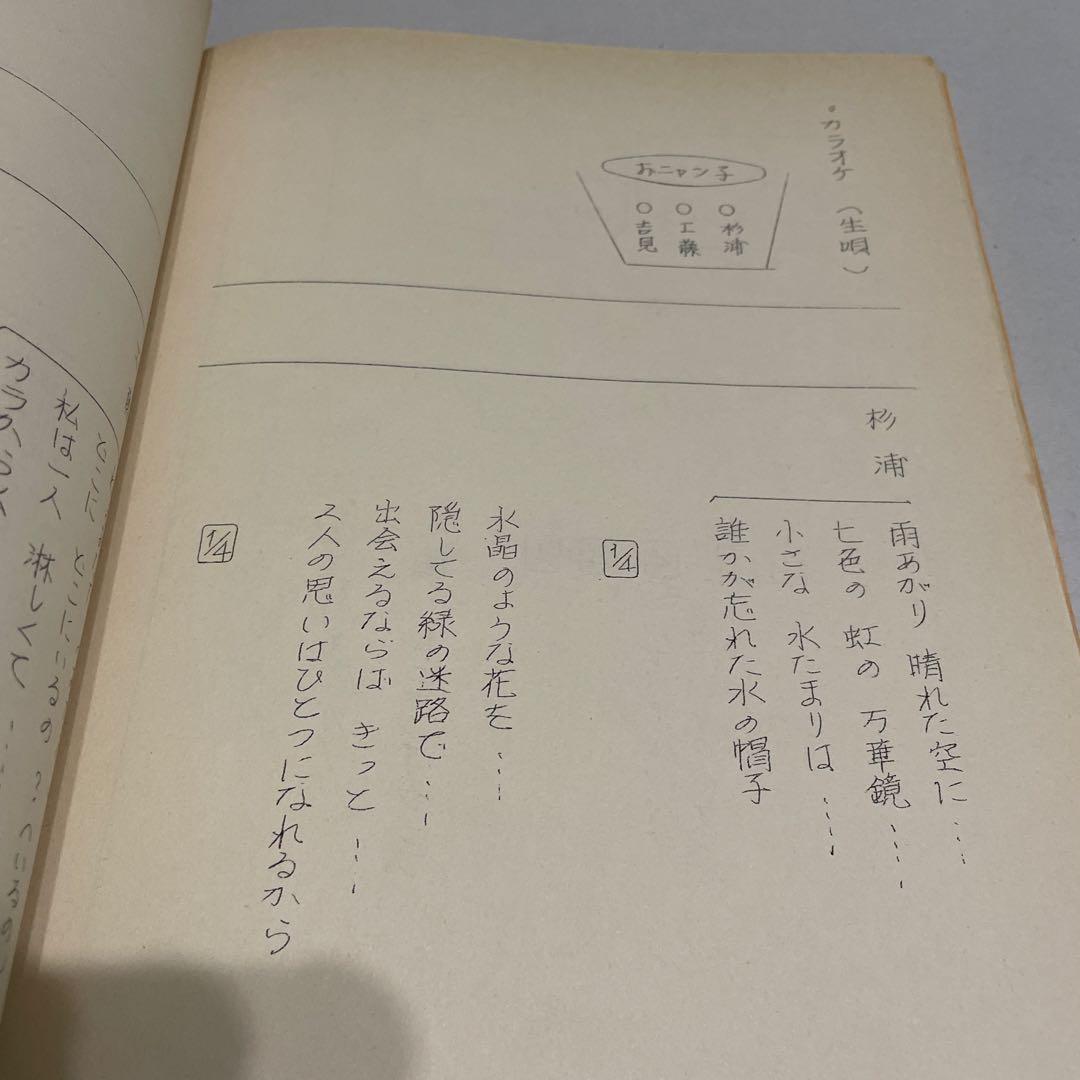 た*ん様 祝505回 おニャン子クラブ 夕やけニャンニャン 台本 1987年5月