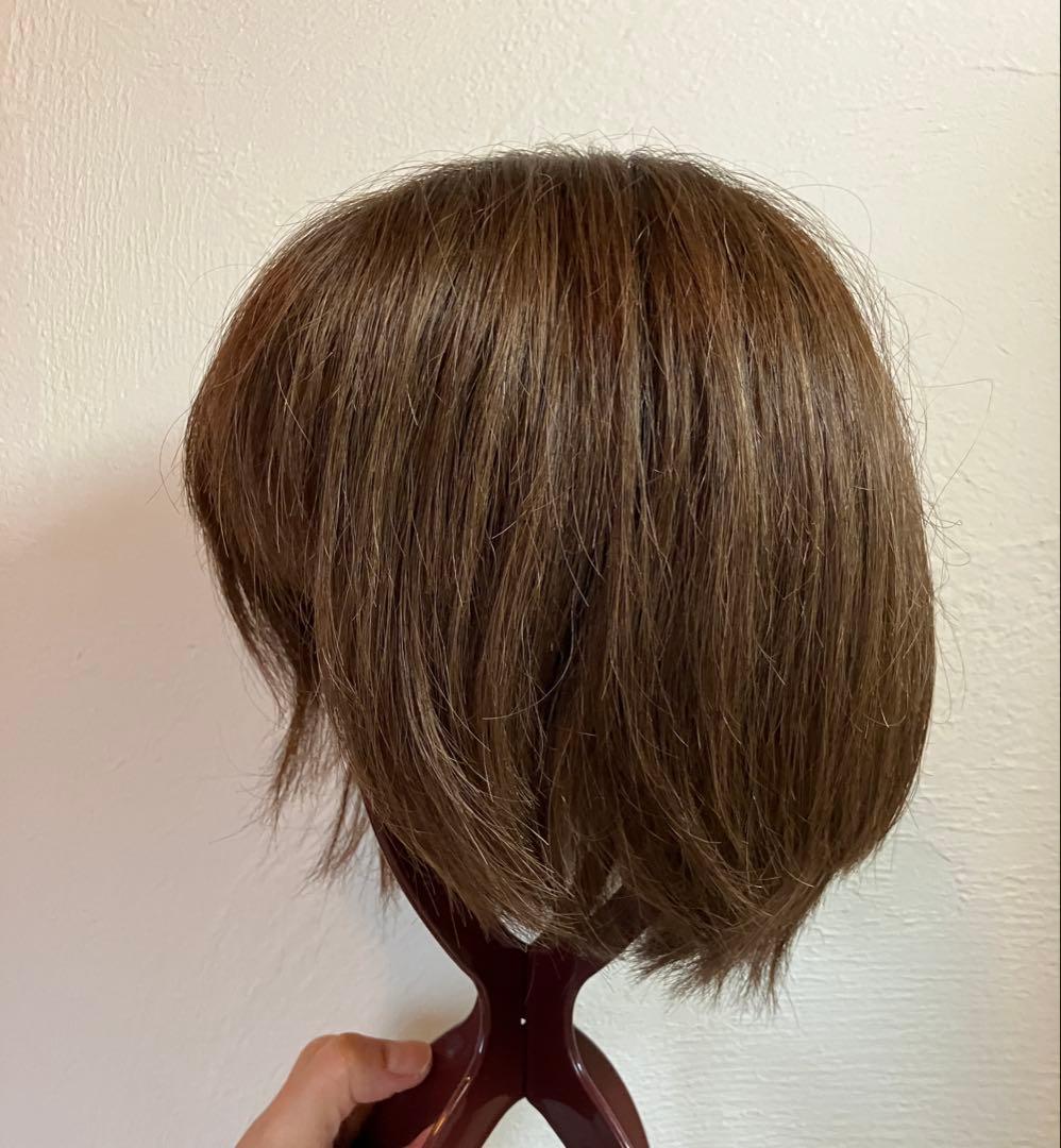 百合子ウィッグ 医療用ウィッグ 人毛100% 人工肌タイプ