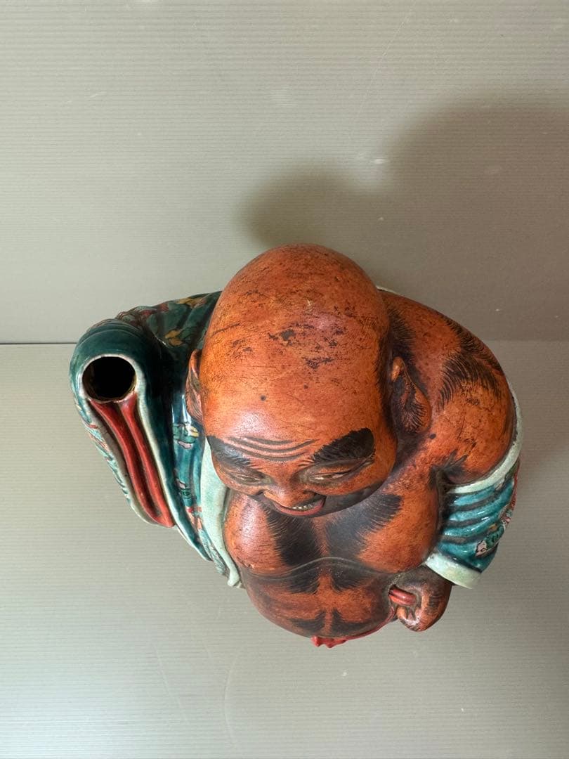 2704 九谷焼 龍文 布袋 縁起物 置物 時代物 - メルカリ