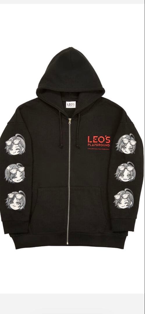 LEO ジップアップパーカー 黒 - メルカリ