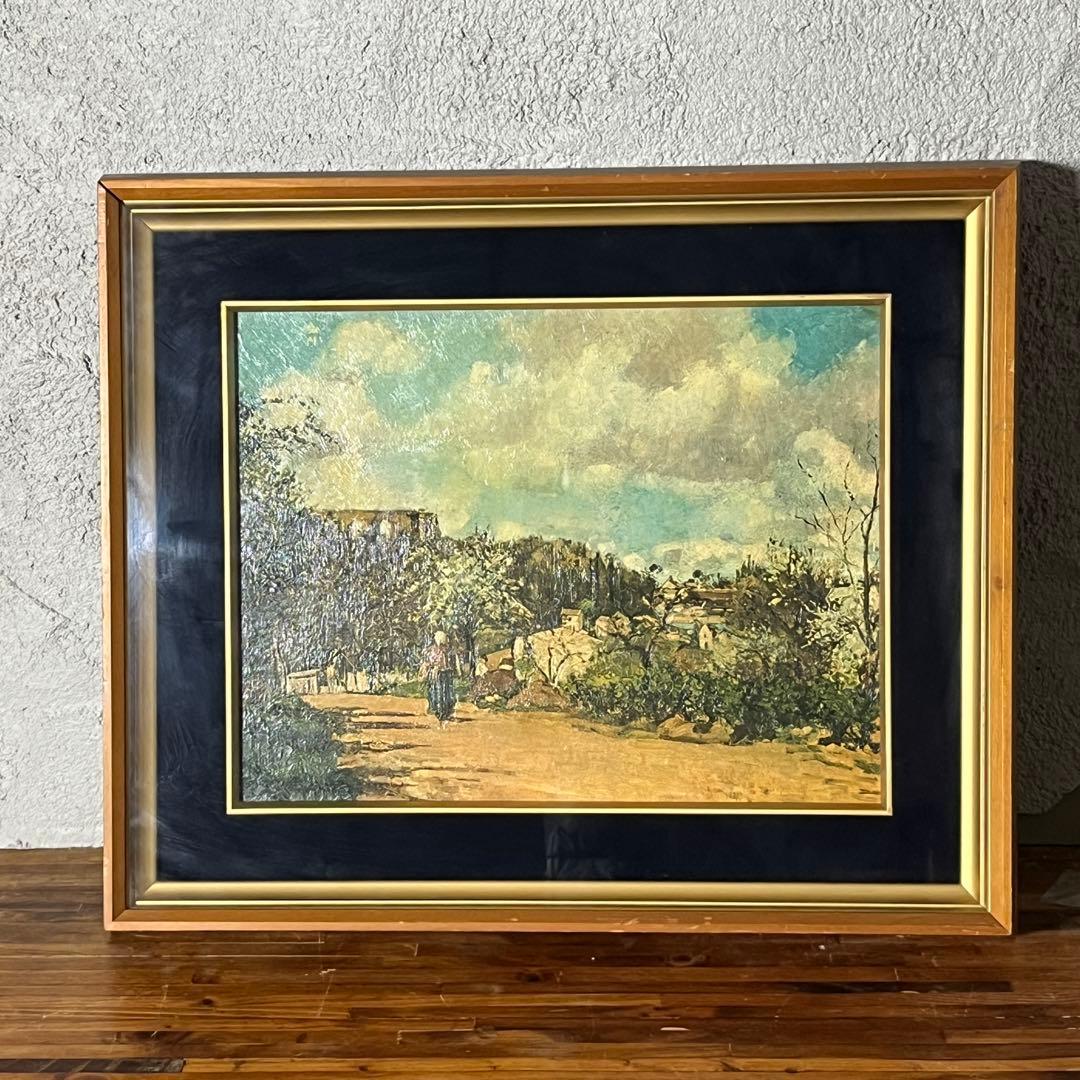 額装品アート】カミーユ・ピサロ『ルーヴシェンヌの風景』サン・レリーフ