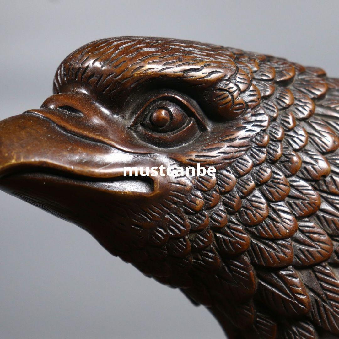 銅制 鷹頭 形独特な 装飾品 工芸品 置物
