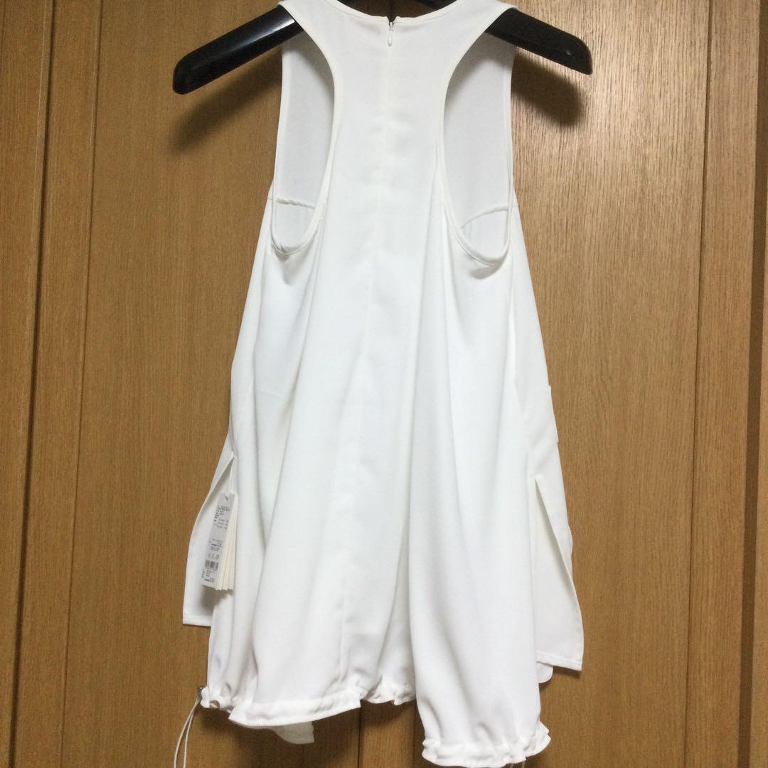 【新品未使用】UN3D レイヤードポケットタンクトップ ホワイト 36