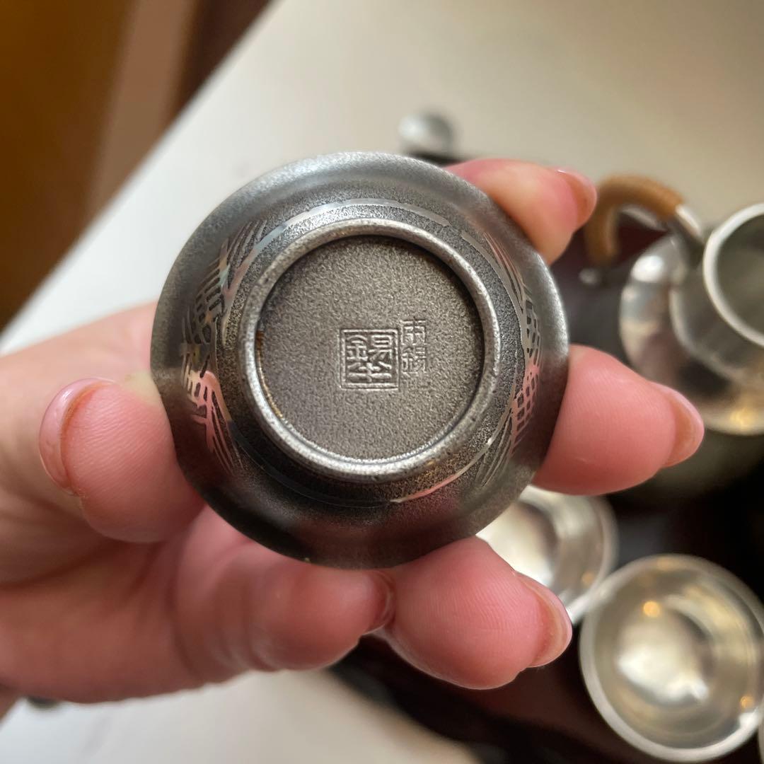 本錫　酒器セット　徳利　ぐい呑み