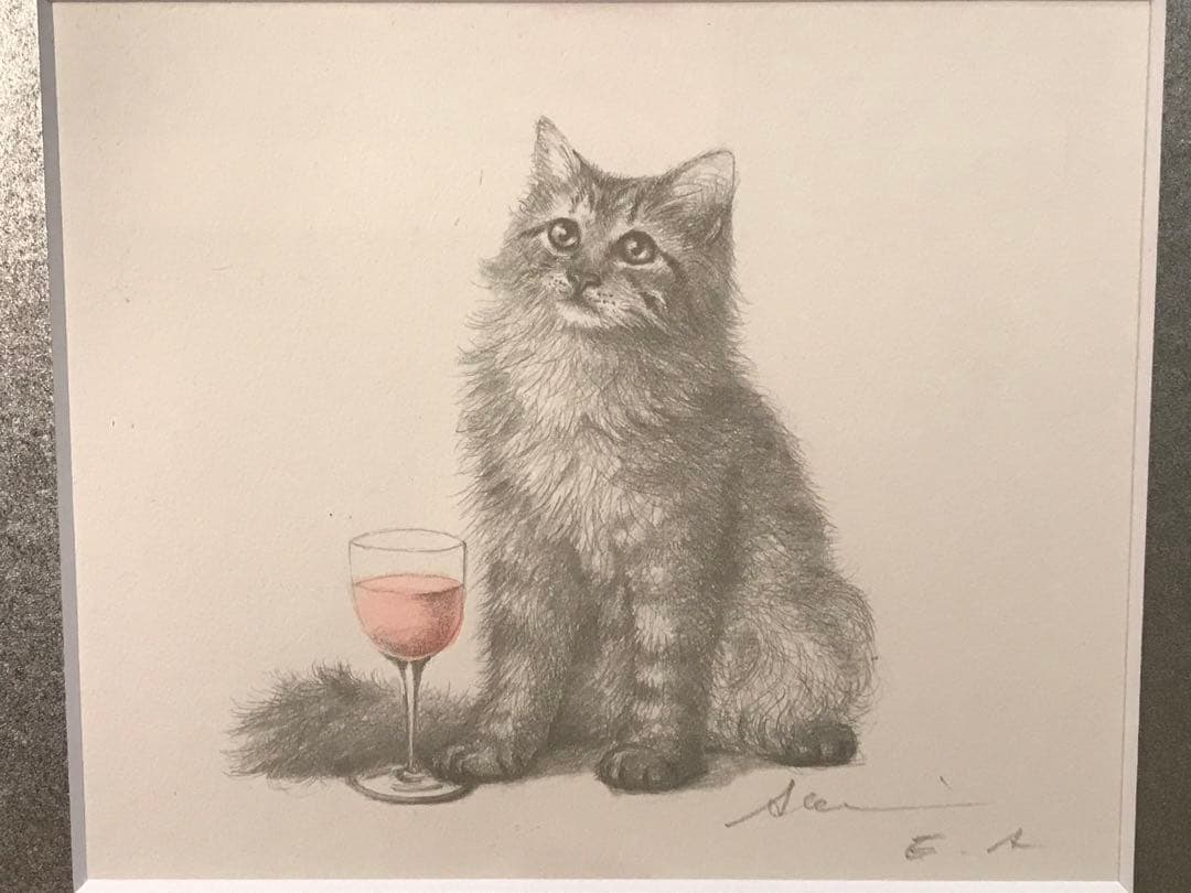 八代亜紀「あなたに乾杯」リトグラフ　直筆サイン・エディション・作品証明シール有り