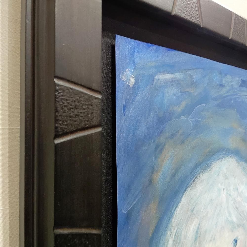 内野隆文　青い鳥　絵画　人物画　肖像画　宗教画　イコン　現代美術　アート作品　額