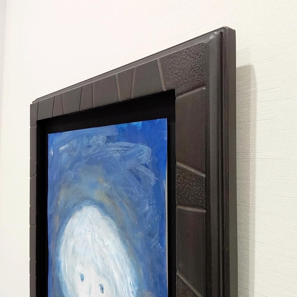 内野隆文　青い鳥　絵画　人物画　肖像画　宗教画　イコン　現代美術　アート作品　額