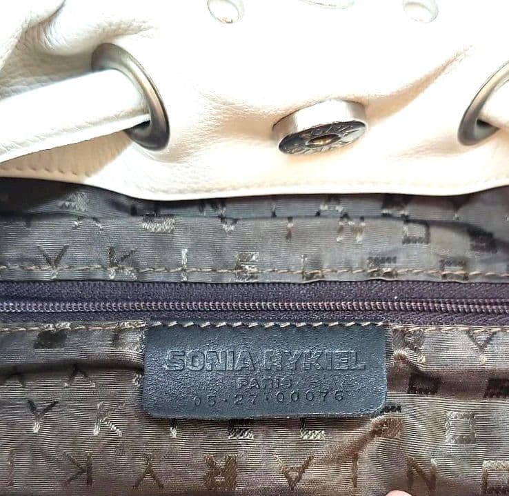 SONIA RYKIEL　ソニアリキエル　ドミノスタッズ　ホワイト　バッグ