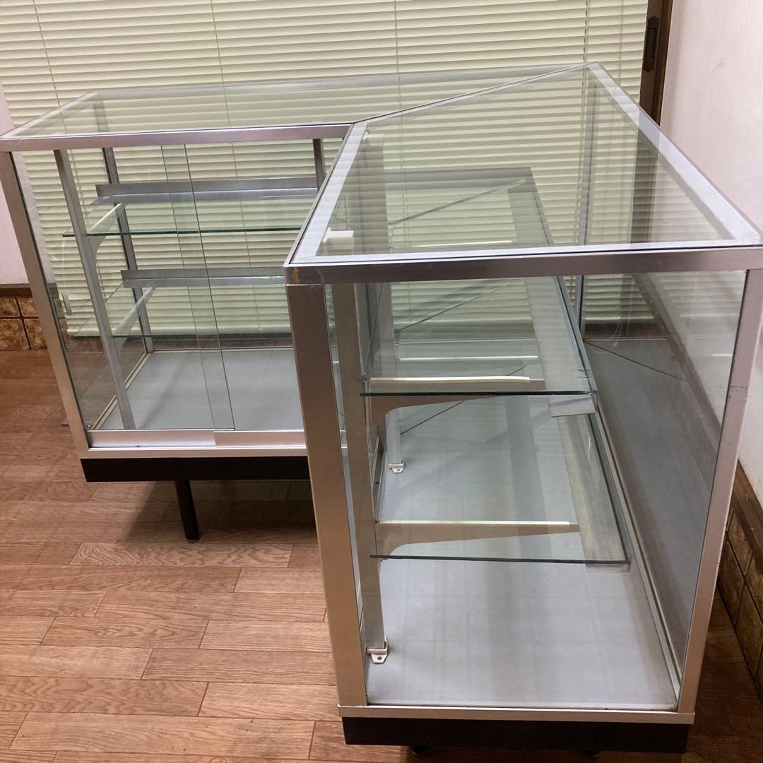 カウンターショーケース ガラスケース L字型良品 106×106×92×45cm