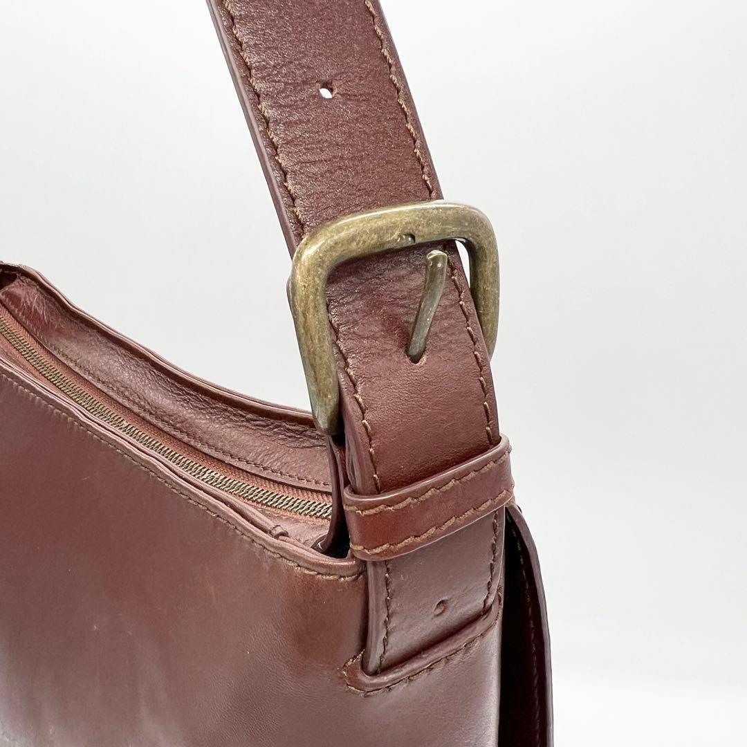 美品✨現行品　マザーハウス　ワンショルダーバッグ　ブライト　レザー　ブラウン