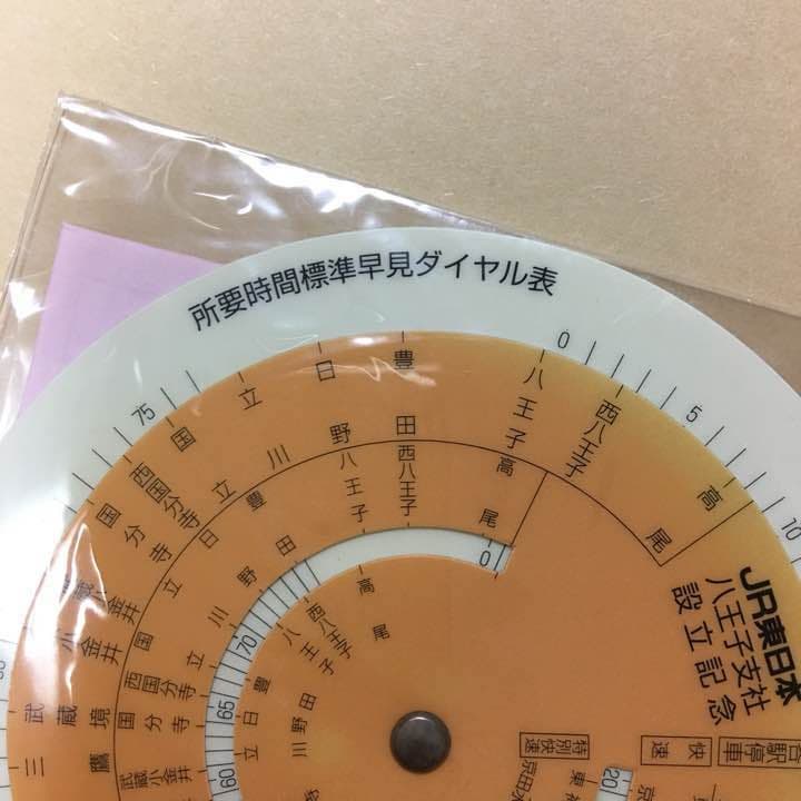 【中央線マニア必見】八王子支社設立記念 所要時間標準早見ダイヤル表