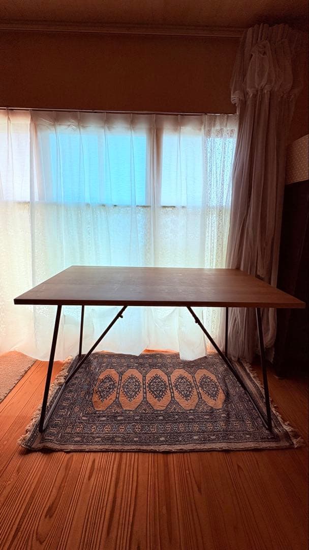 ★きなこ★【無印良品】折りたたみテーブル　120cm オーク材