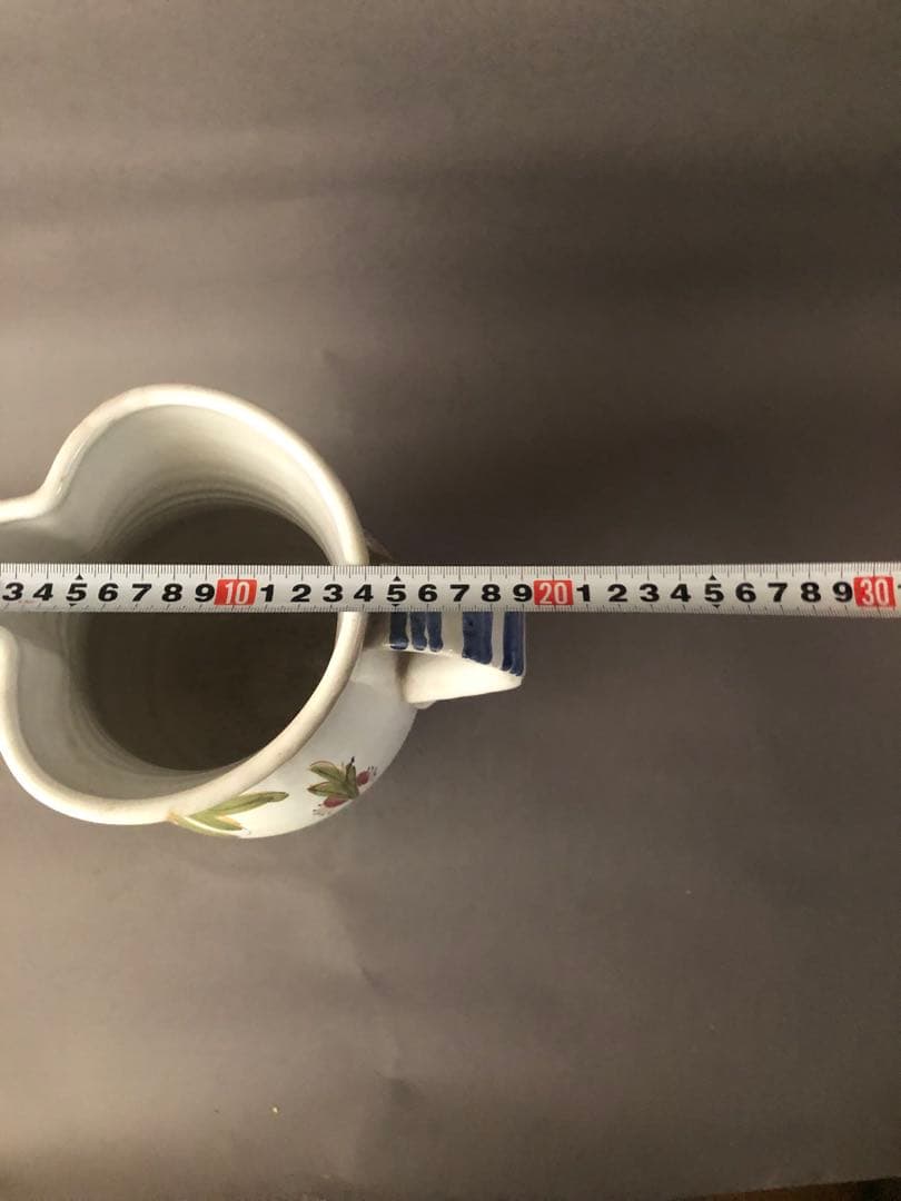 スペイン陶器 花柄のマニセス焼 水差し ピッチャー ウォーター ピッチャー