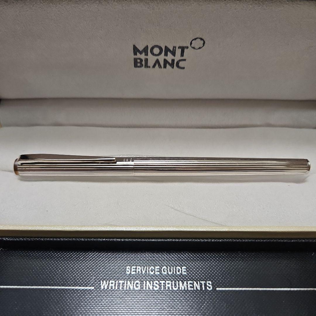 MONTBLANC モンブラン 万年筆 ノブレス プラチナ ストライプCBつき
