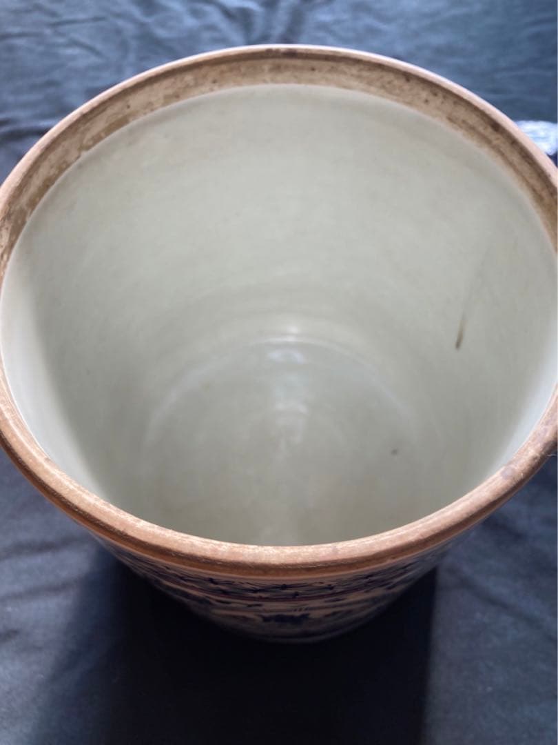 水指　染付　茶道具