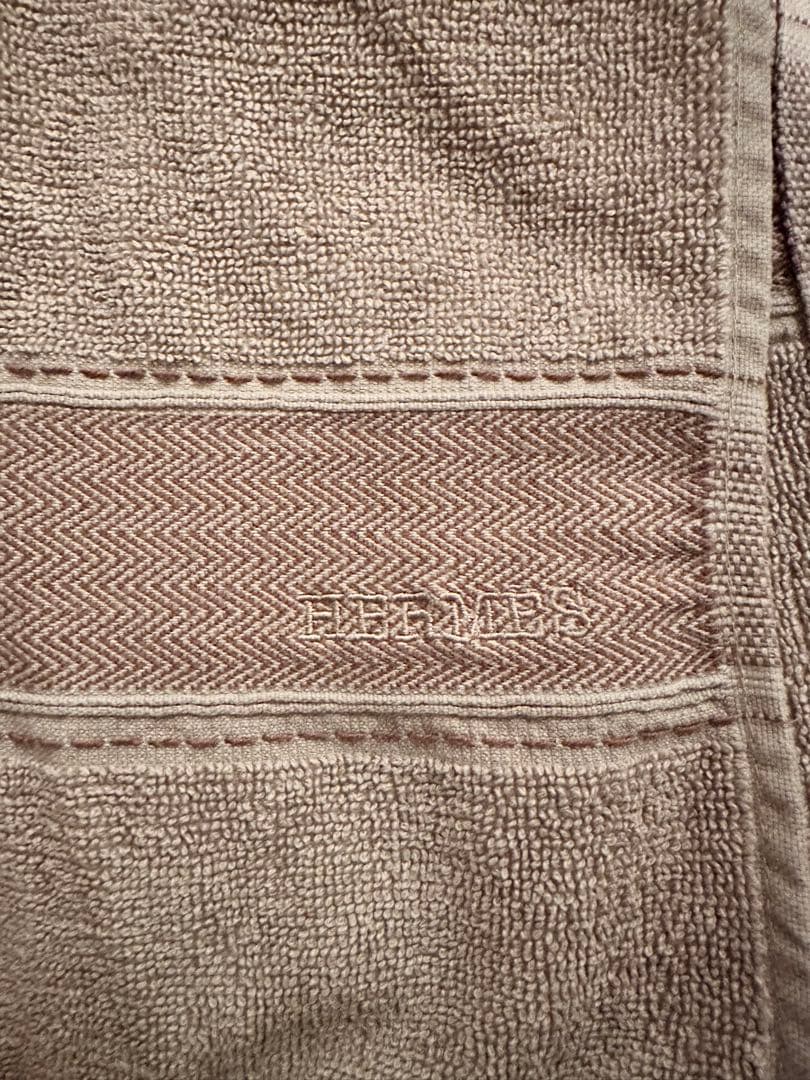 パリ本店購入！エルメス ベルギー製バスタオル 2枚セット！