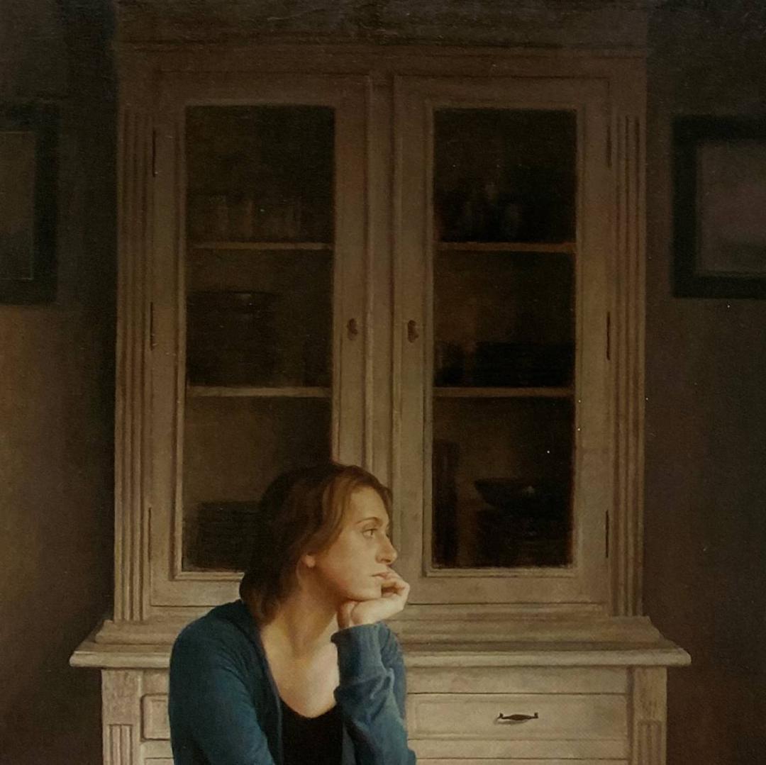 原崇浩、「Sabina」、希少な画集の額装画、オーダーマット付・日本製新品額入り