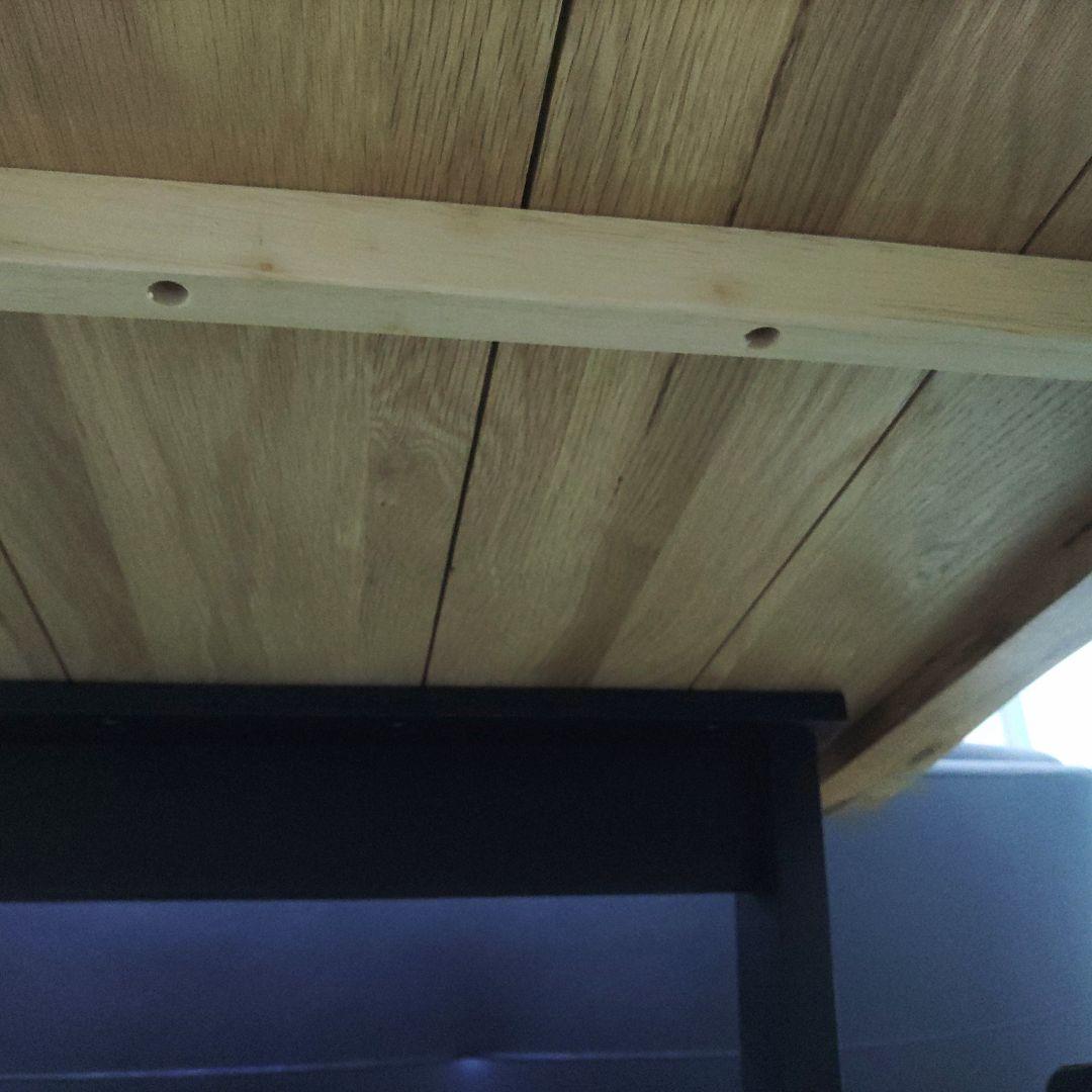 天板4cm 幅160cm ダイニングテーブル 天然木 木目 一枚板風　uk