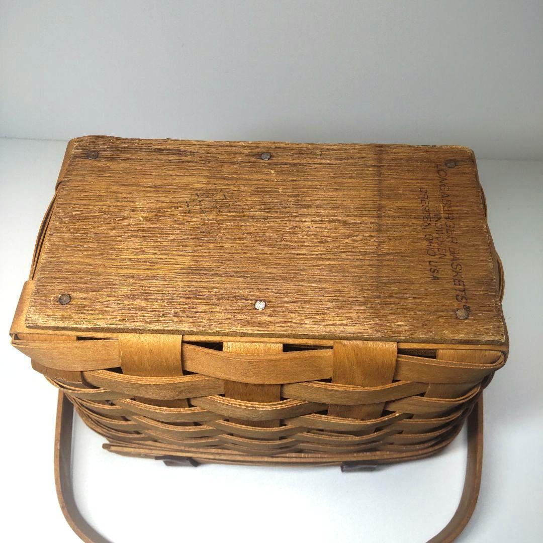 ロンガバーガー longaberger 小物入れ ヴィンテージ木製バスケット