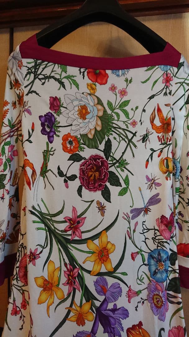 【タグ付き未使用】GUCCI グッチ 花柄レーヨンワンピース フローラ 総柄