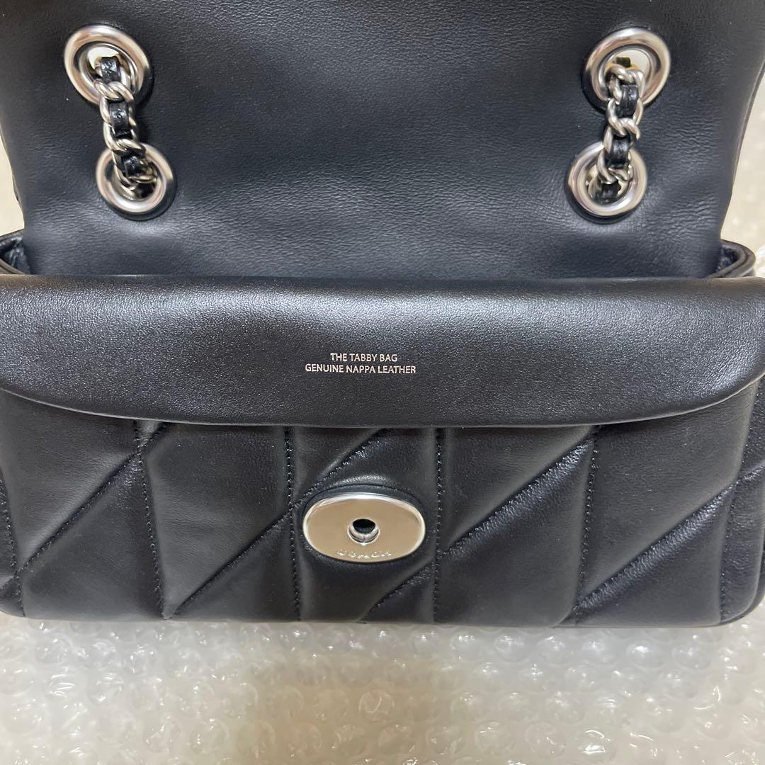 COACH タビー 20 キルティング ショルダーバッグ シルバー