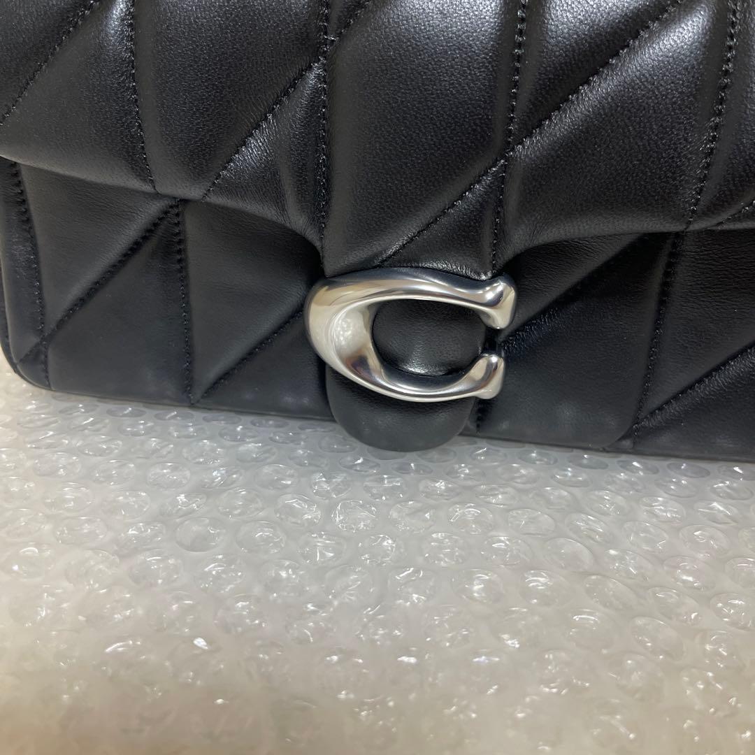 COACH タビー 20 キルティング ショルダーバッグ シルバー