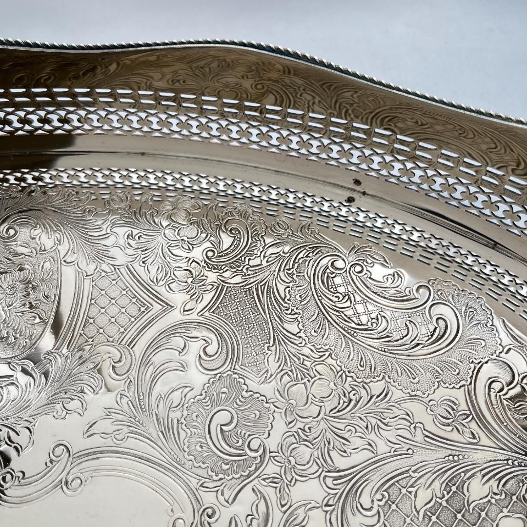 【Mappin&Webb】 マッピンアンドウェッブ ギャラリートレー 45cm