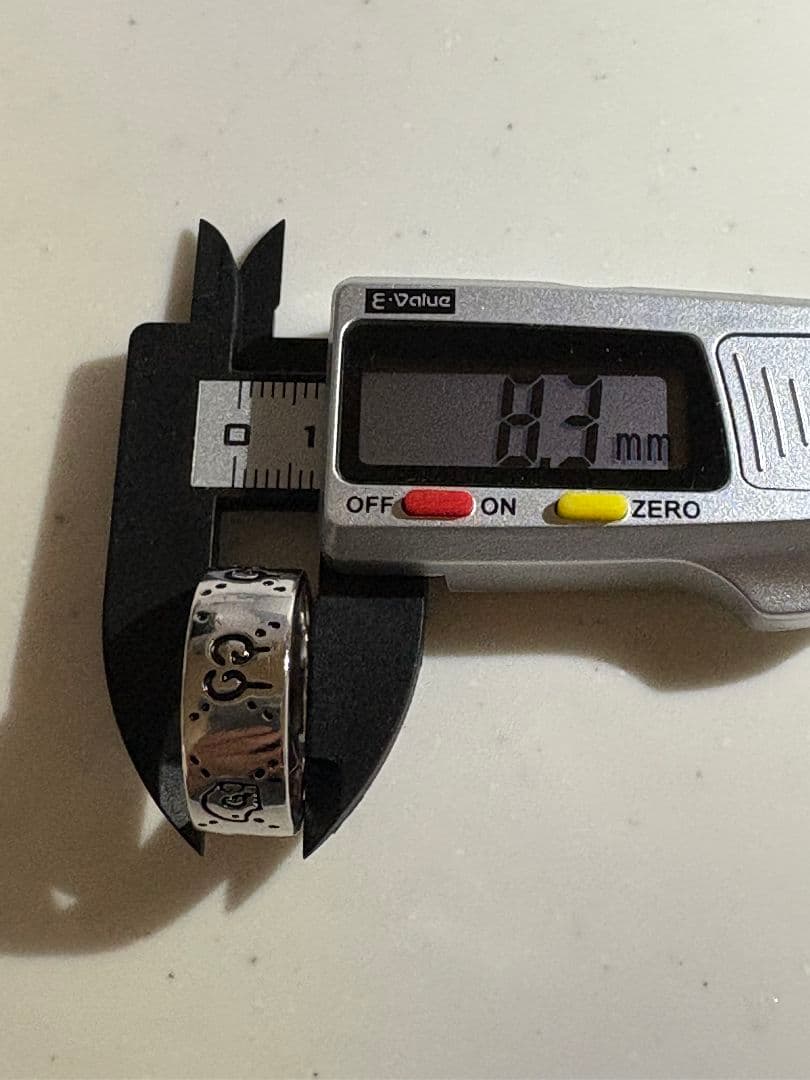 GUCCI ゴースト スカル リング ワイド　刻印サイズ:18号【箱/ポーチ付】