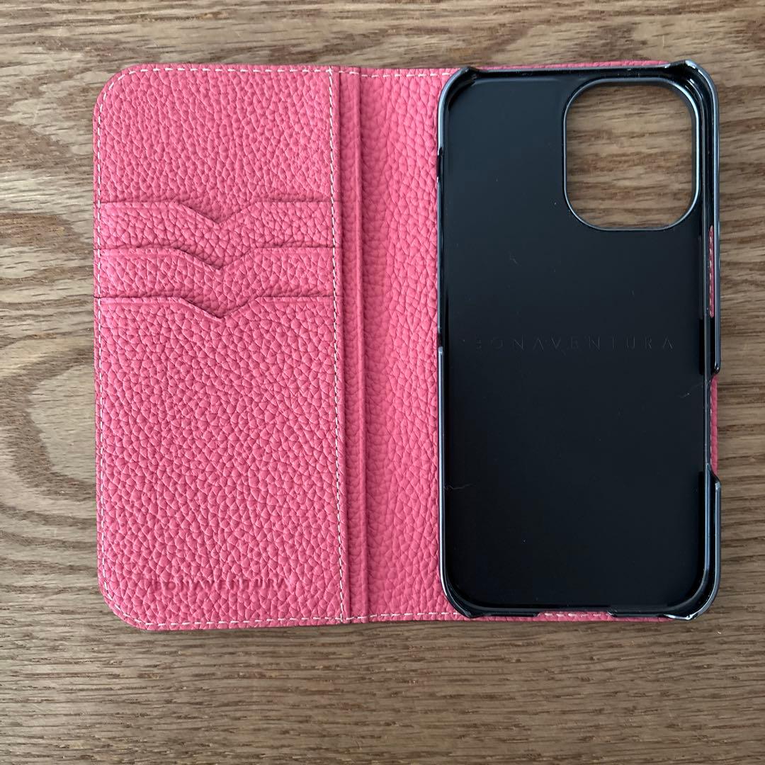 ポナペンチュラ　iPhone16ダイアリーケース　シュリンクレザー