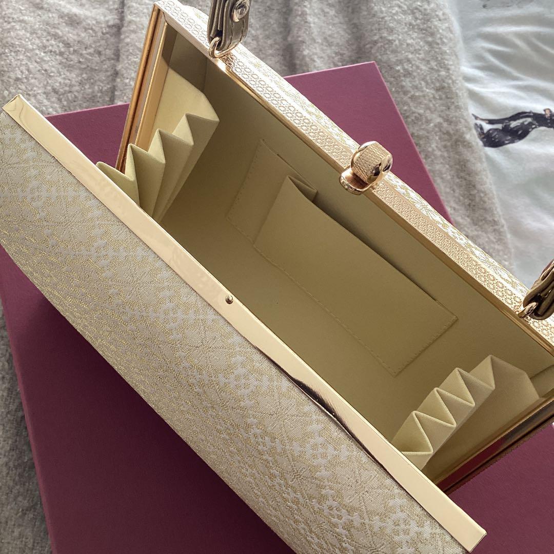 Lサイズ24☆西陣織 正絹 帯地 使用 高級バッグセット