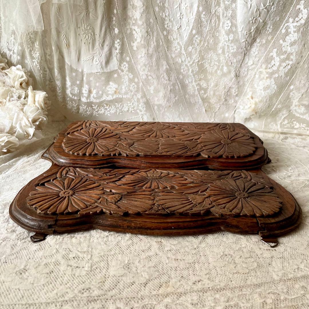 19世紀イギリスアンティーク壁掛け木製レターラック 家具シェルフ