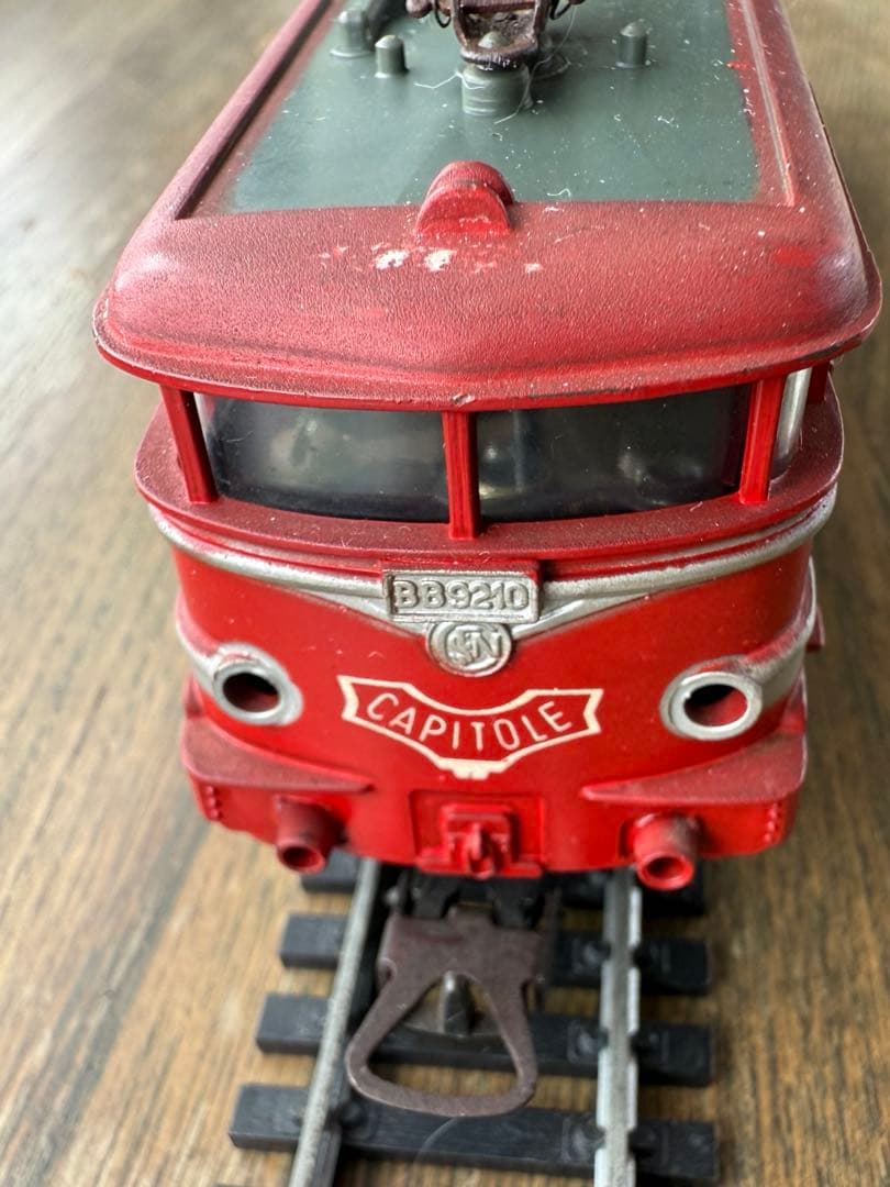 リマ製赤い電気機関車 HOスケール パンタグラフ付き