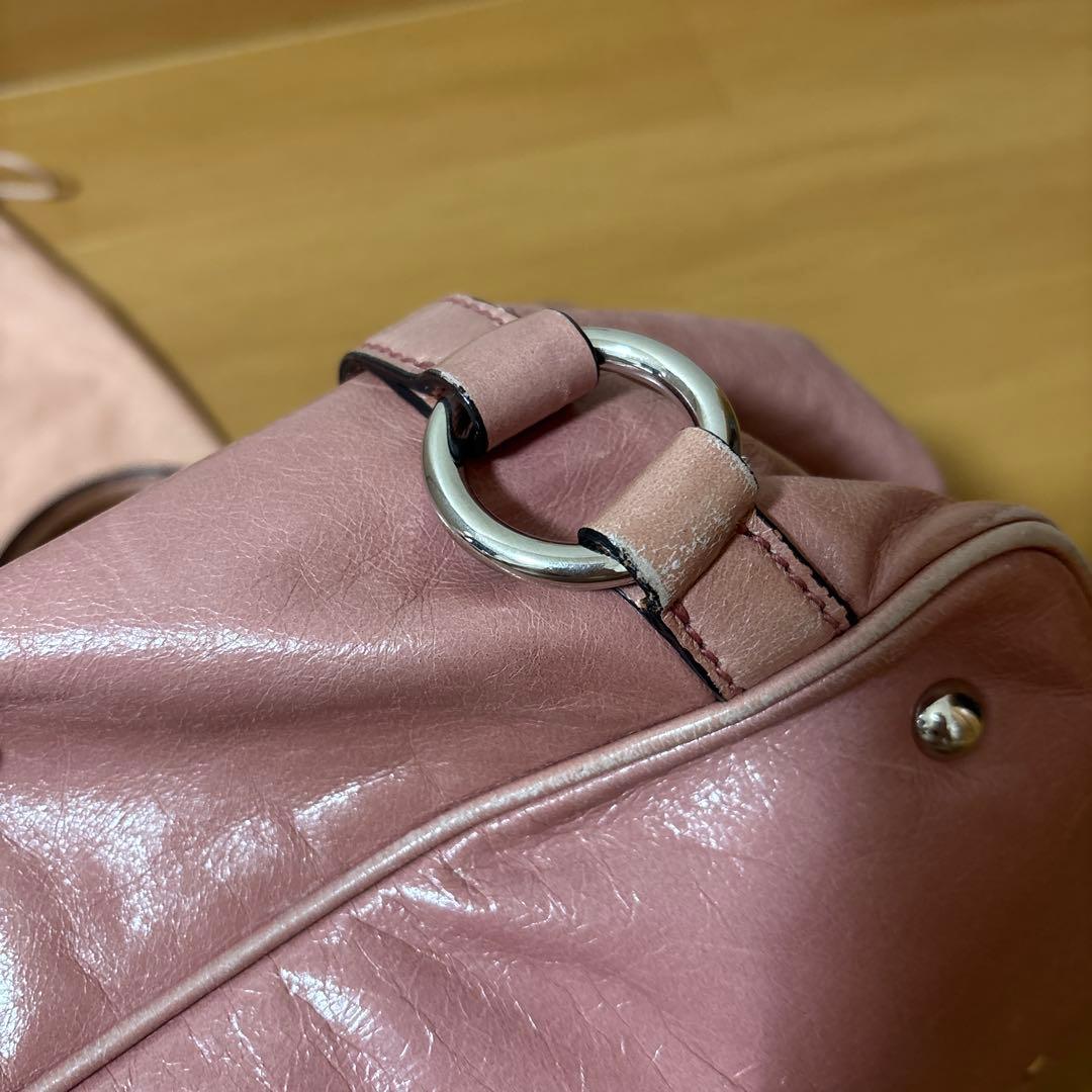 miu miu ピンク ハンドバッグ RN0685
