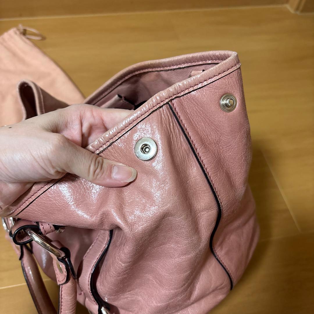 miu miu ピンク ハンドバッグ RN0685