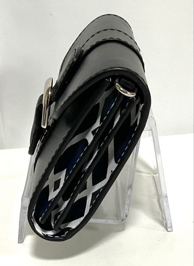 DELVAUX ブリヨン　チェーンカードホルダー、ケース　アップダウン柄