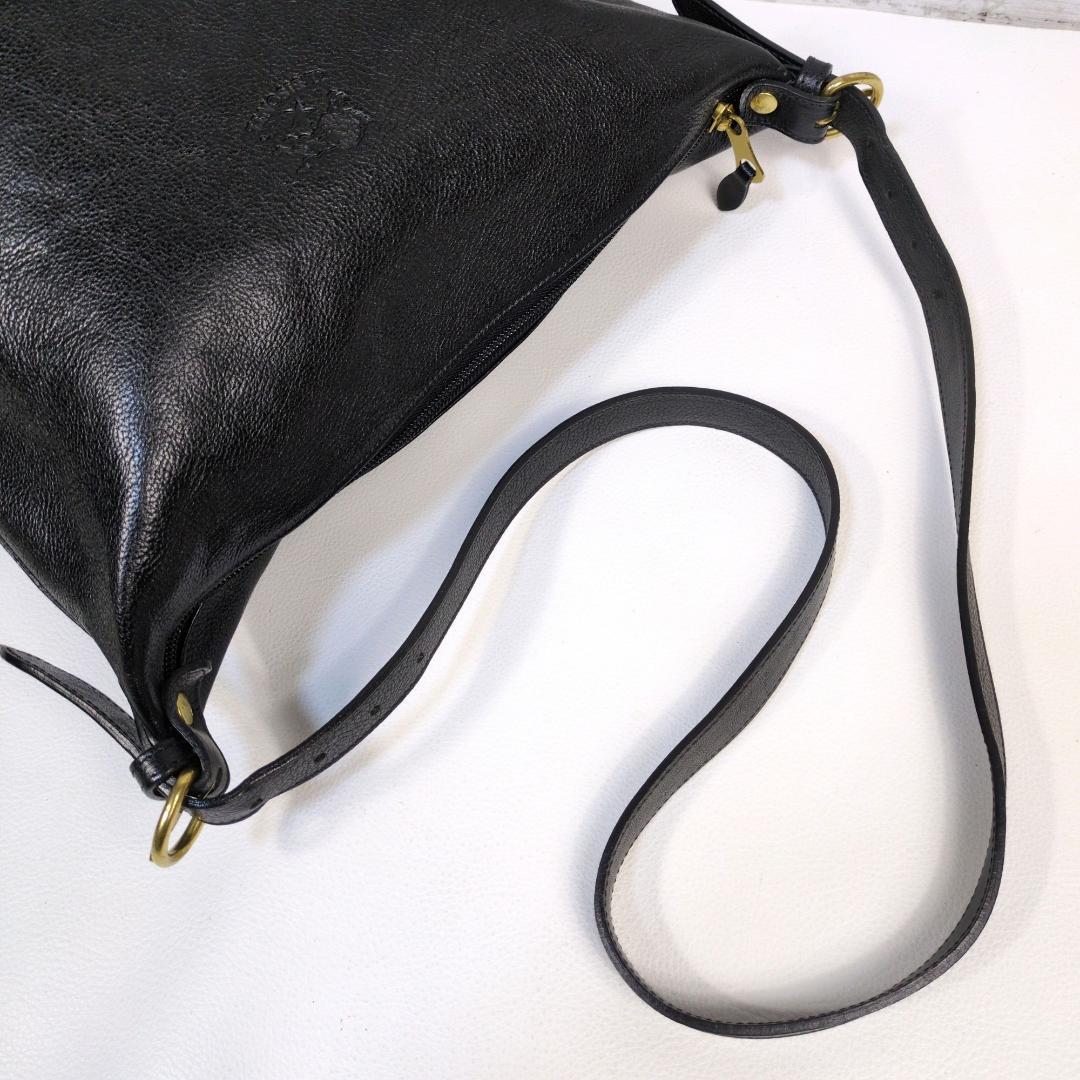 美品 イルビゾンテ ショルダーバッグ バケツ ハンドバッグ 2way シボ