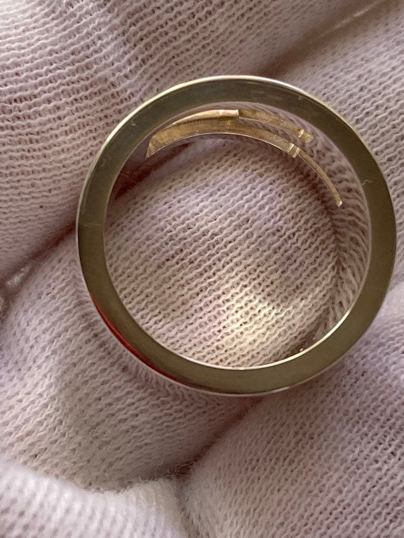 美品GUCCI グッチＧワイドリング １０号