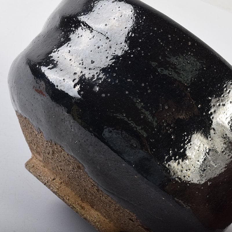 茶道具 楽吉左衛門 黒楽茶碗 C 6928