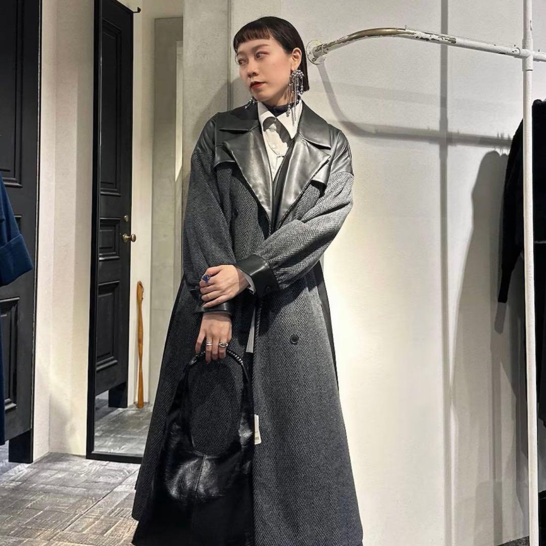 HARE ウーリーテックイソザイキリカエコート グレー