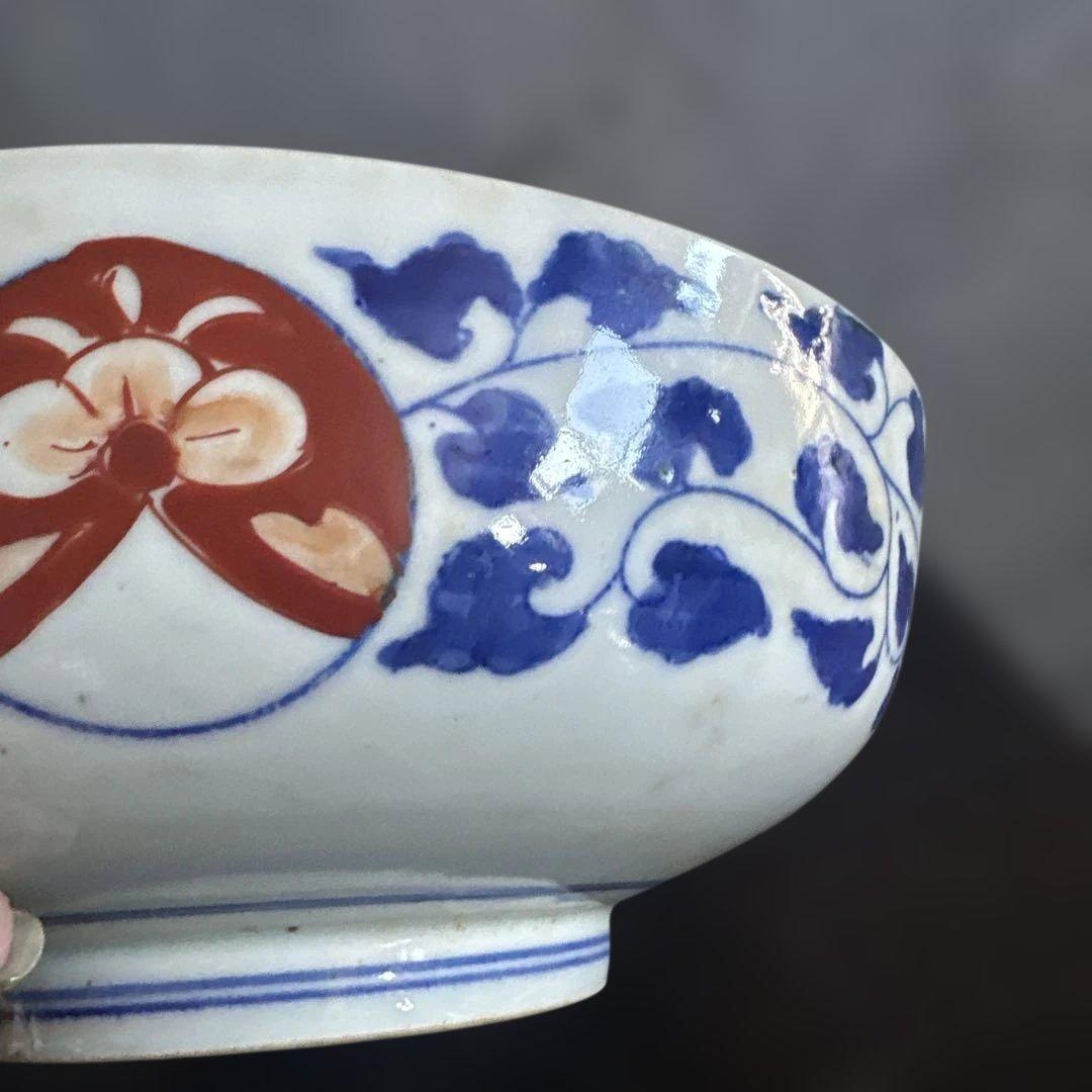 色絵陶器ボウル2点セット 難あり