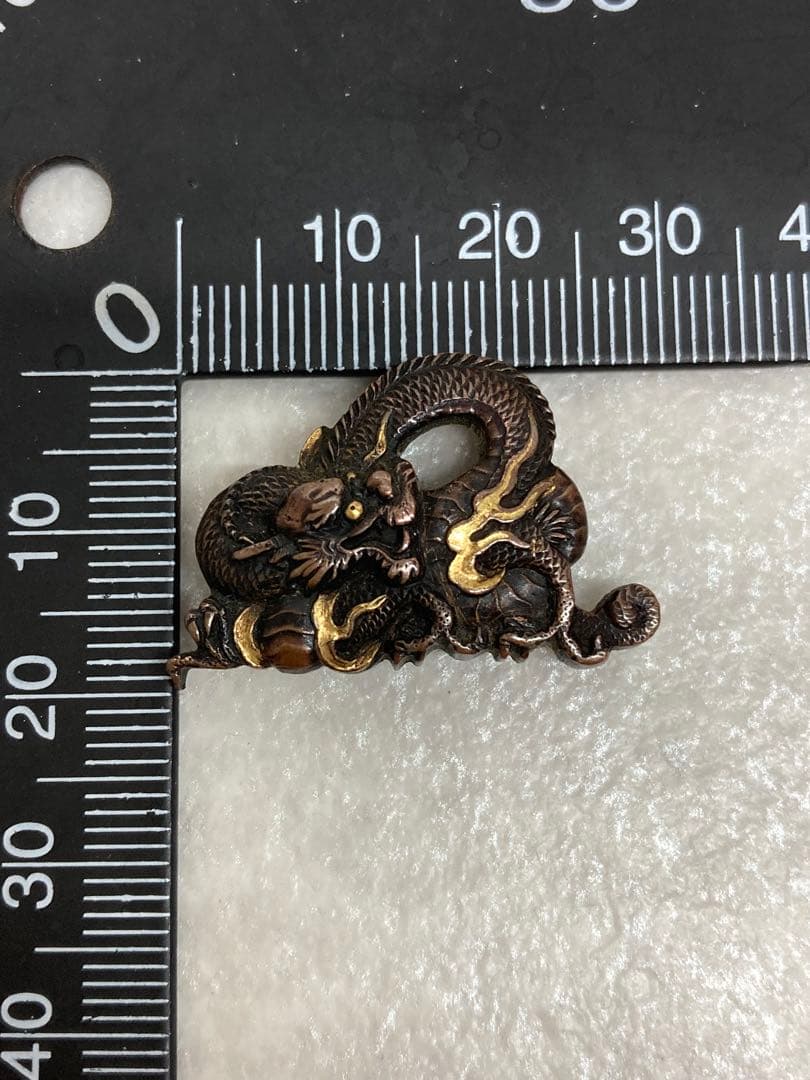 時代物 当時物 金工 帯留 龍 りゅう アンティーク